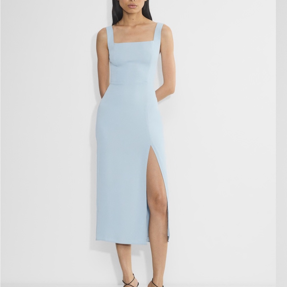 New Aritzia Babaton Light Blue Midi Dress with Slit